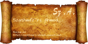Szathmári Ahmed névjegykártya